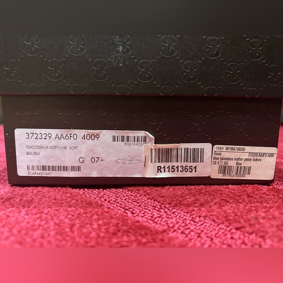 Gucci Men’s Guccissima loafers Blue size 8 - Picture 3 of 16